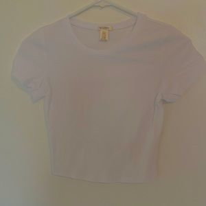 WHITE CROP TEE